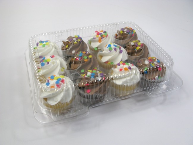 12 Mini Cavity Cupcake Container –